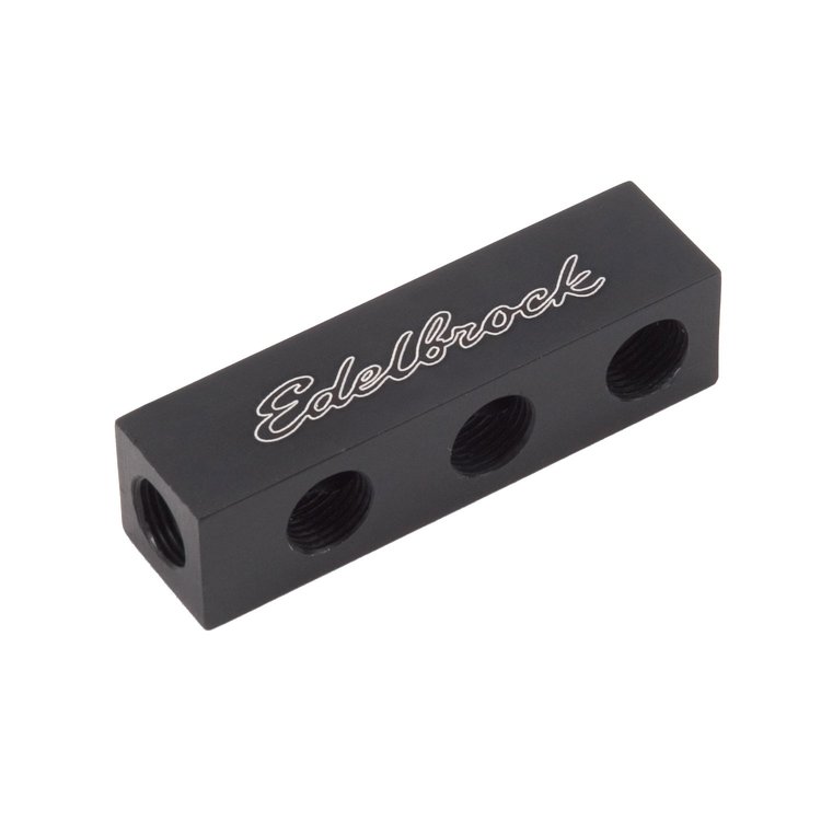 Nitrous Distribution Block Billet Aluminum Anodized Black with One-Inlet and Six-Outlets