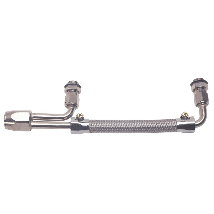 Dual-Quad Stainless Braided Fuel Line Kit