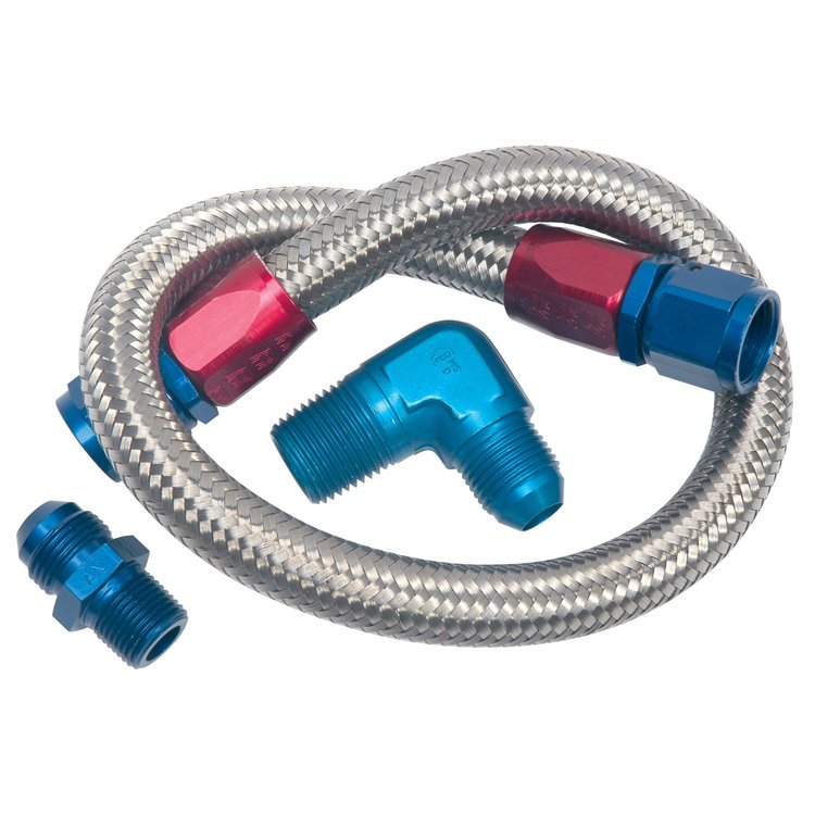 Braided Fuel Line Kit 22" Length