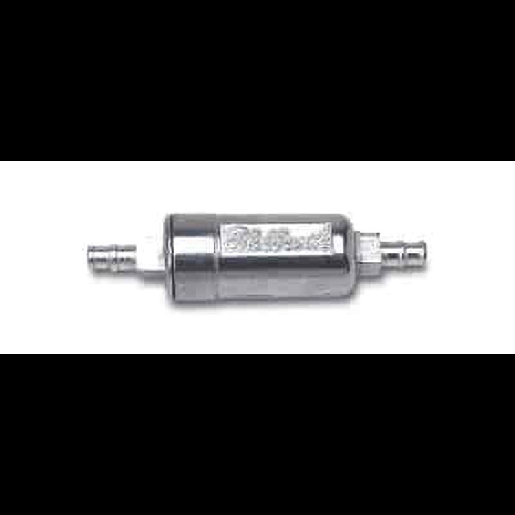 Polished Aluminum Fuel Filter Accepts 5/16" or 3/8" hose