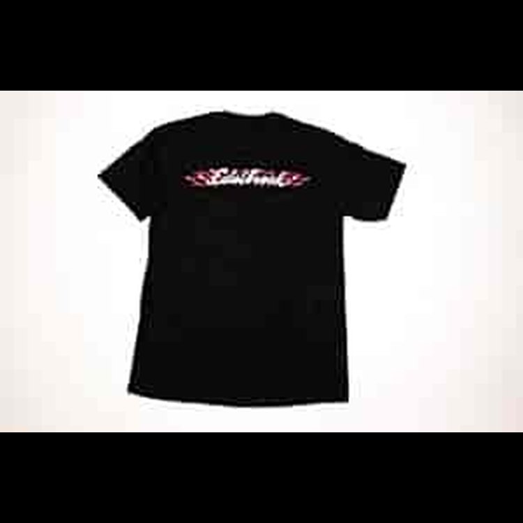 Black T-Shirt with Edelbrock Flames Men"s Large