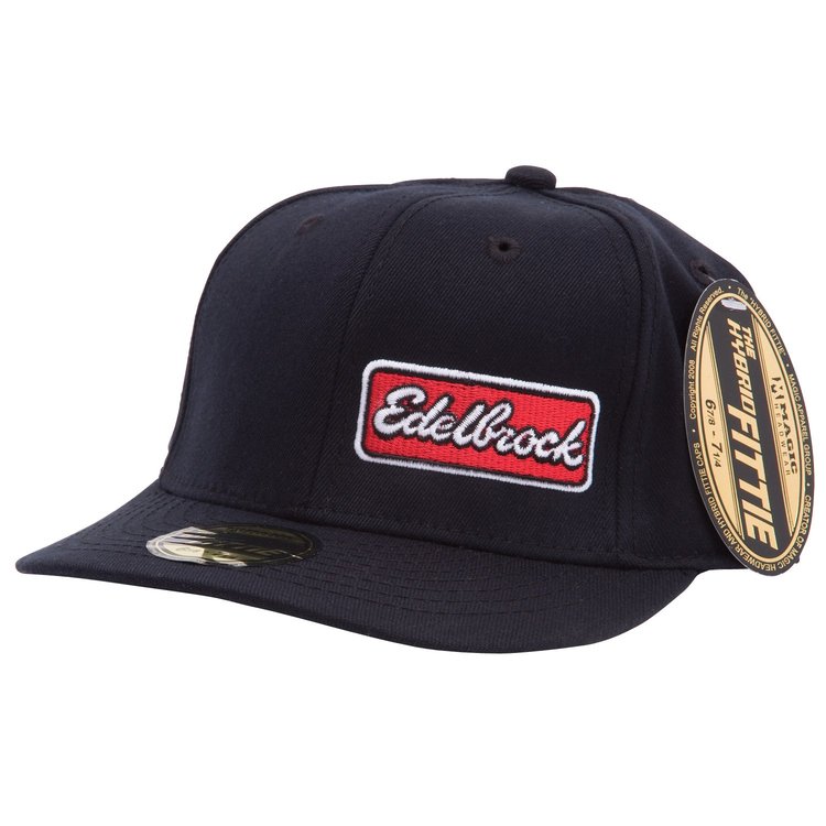 Offset Logo Black Flex Fit Hat in Large/X-Large Size