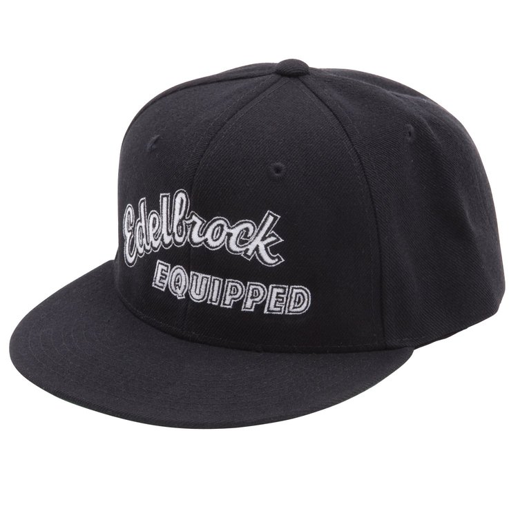 Edelbrock Equipped Hat Black with Flat Bill