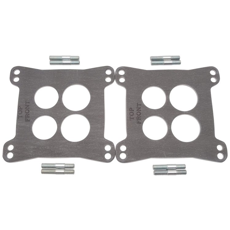 Heat Insulator Gaskets Divided Square-bore for Dual-Quad Manifolds