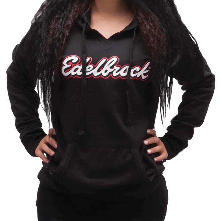 Women's Script Black Pullover Hoodie in 2XL