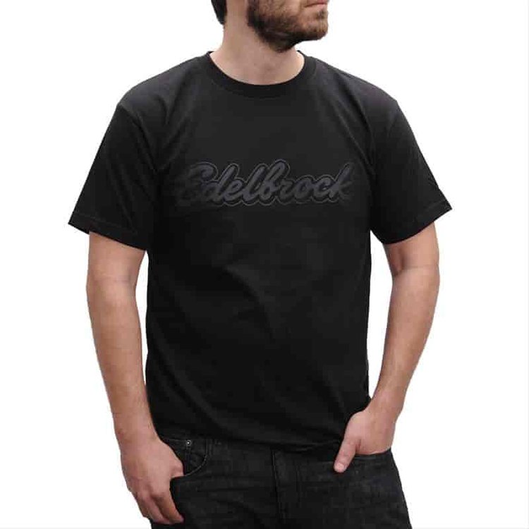 Edelbrock Black on Black Tee in XL