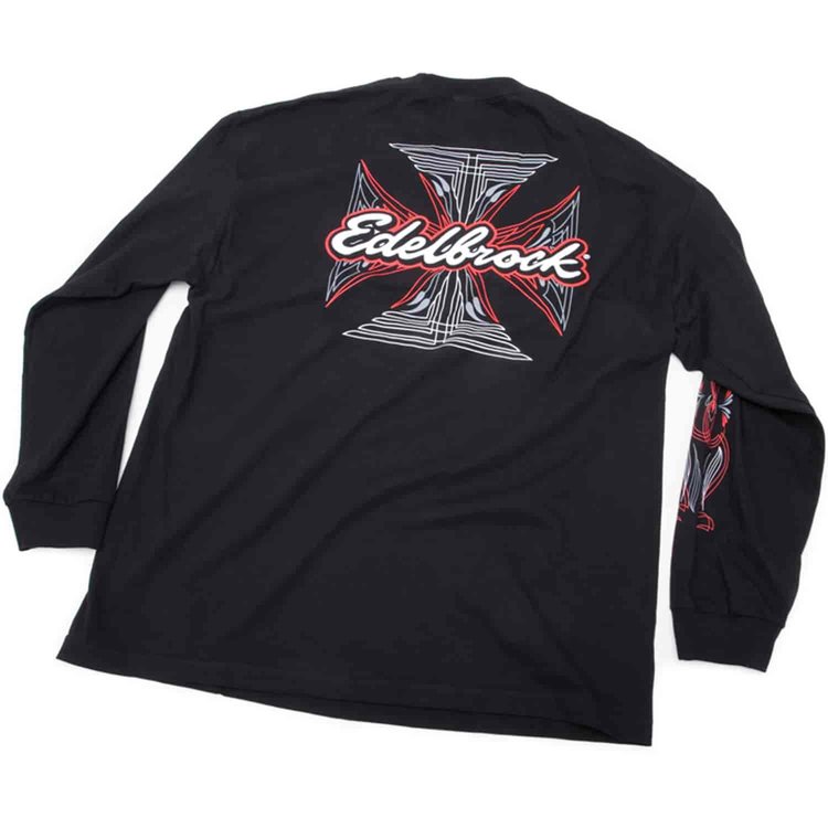 Men's Cross Logo Pinstriped Long Sleeve in Small