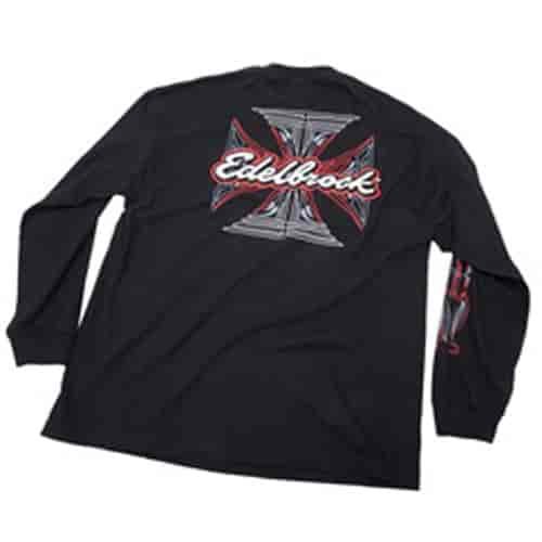 Men's Cross Logo Pinstriped Long Sleeve in 3XL