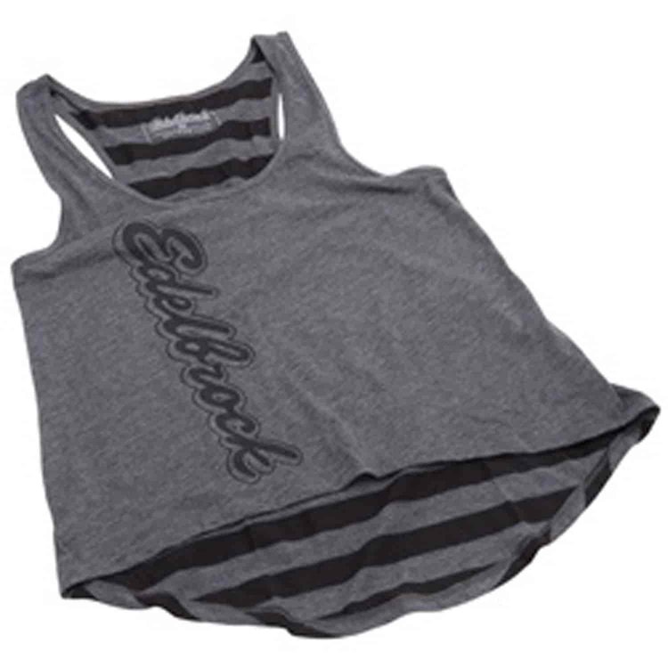 Women's Gray Striped Tank Top Medium