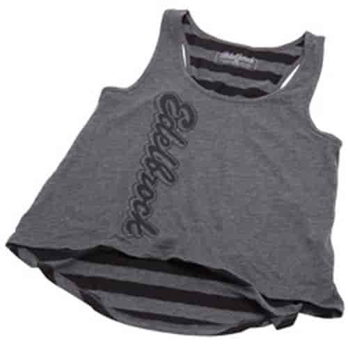 Women's Gray Striped Tank Top Large