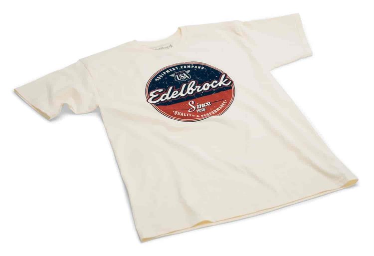 Men's Vintage Circle Cream T-Shirt in Medium