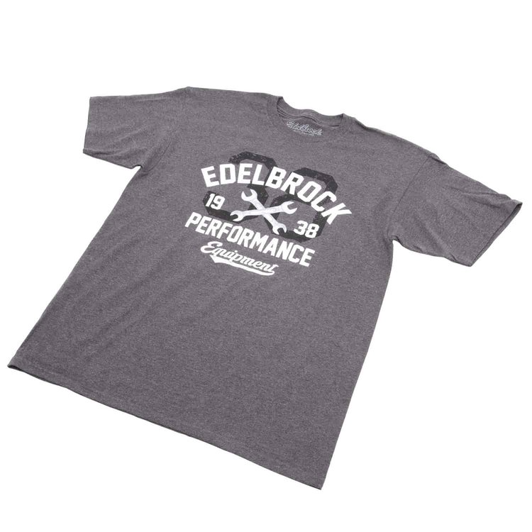 SHIRT MENS EDELBROCK PERFORMANCE CHARCOAL HEATHER XL