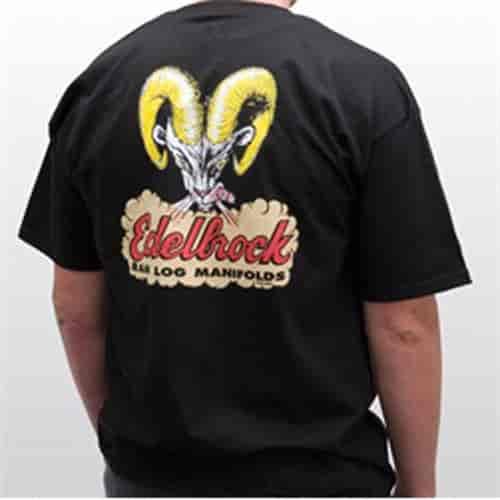 Men's Ram Log Black Tee in 2XL
