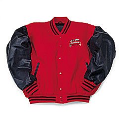 Letterman Jacket XL Red Body with Black Sleeves