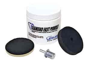 Pro Glass Polishing Kit Includes: Diamond Fast Powder, 1/2 Pound