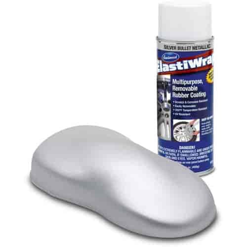 Aerosol ElastiWrap Rubberized Coating Silver Bullet Metallic
