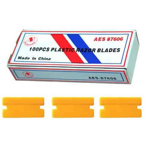 Plastic Razor Blades 100 pack AES 87606