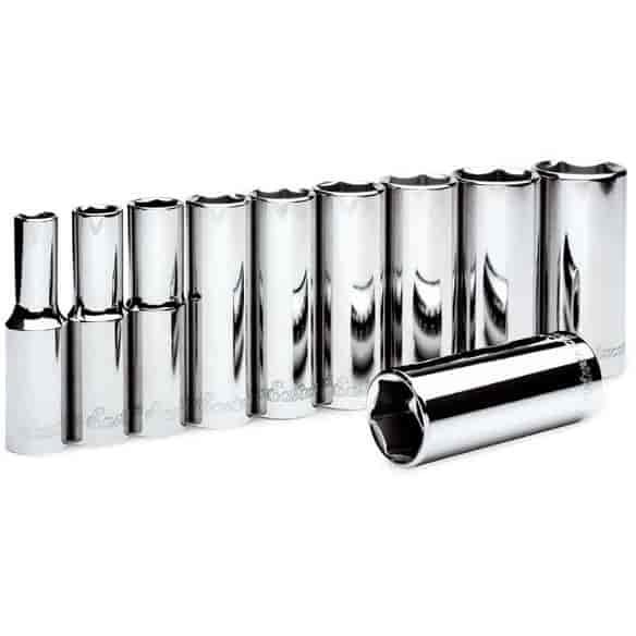 Metric Deep Well Socket Set 1/4" Drive