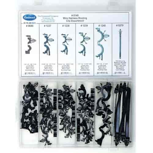 Wire Loom Routing Clip Assortment 54pcs