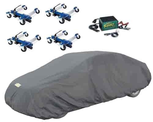 Hydraulic Wheel Dollies, Car Cover and Battery Tender Plus Charger Kit