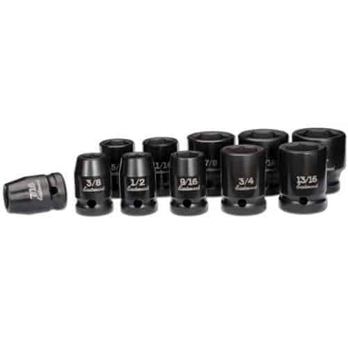 Impact Socket Set SAE 1/2 Inch Dr 11 Pc Eastwood