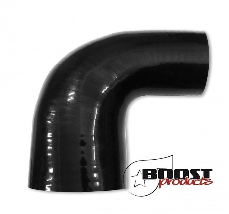 3259032025 Silicone Reducer Elbow, 90-Degrees, 32 - 25 mm (1-1/4 in. - 1 in.) I.D. [Black]