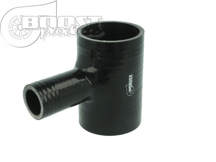 3259905125 Silicone T-Piece Adapter, 51 mm (2 in.) I.D. / 25 mm (1 in.) Branch I.D.  [Black]
