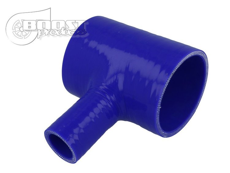 3279905125 Silicone T-Piece Adapter, 51 mm (2 in.) I.D. / 25 mm (1 in.) Branch I.D.  [Blue]