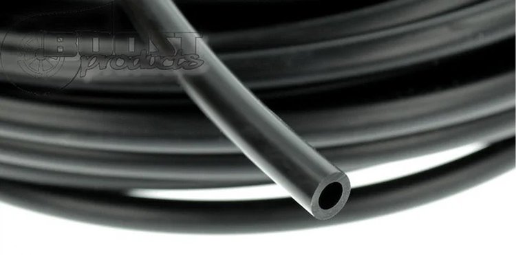 SI-VAC-61-S Silicone Vacuum Hose, 6 mm (1/4 in.) I.D., Black, 1m (3 ft.) Roll