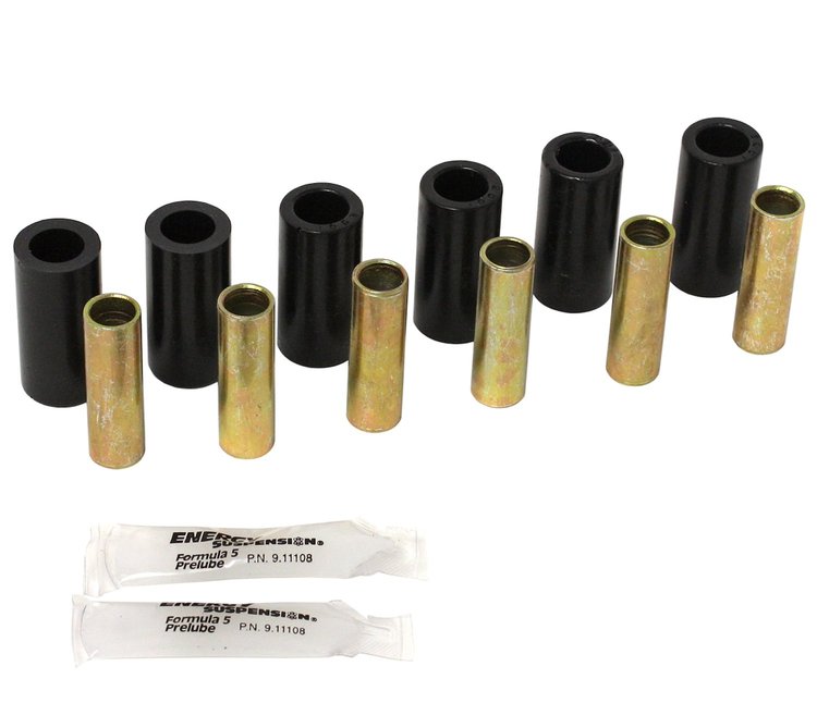 Polyurethane Leaf Spring Bushing Set, Front or Rear, Black