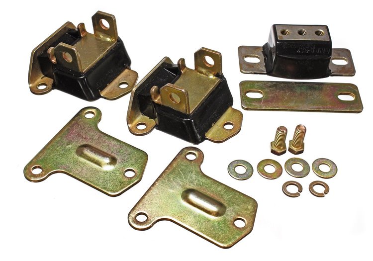 Polyurethane Engine Mount, Black, Handles High-horsepower Torque