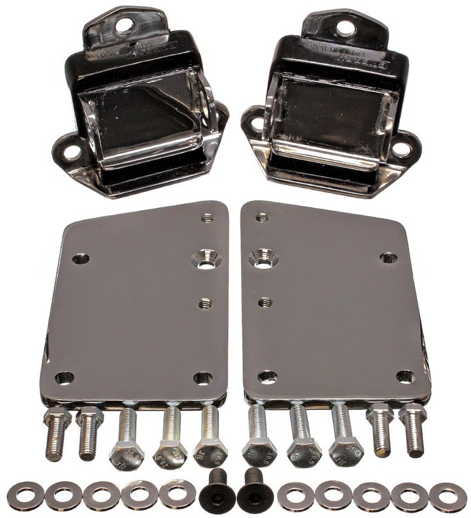 Polyurethane LS Series Motor Mount Conversion Kit, 2-5/8 in. x 1.75 in., Chrome Hardware