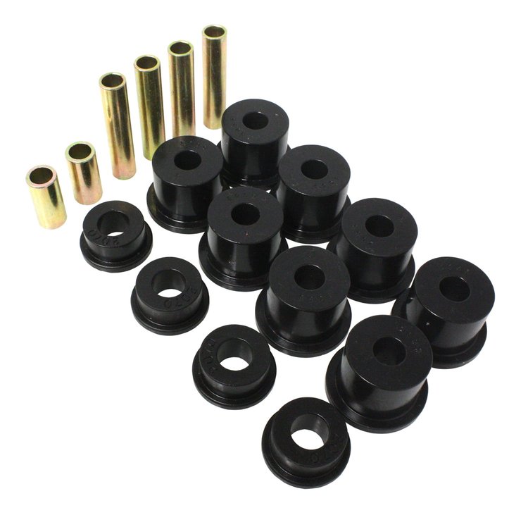 Polyurethane Front Leaf Spring Bushing and Shackle Set, 2 in. Eye ID, Black