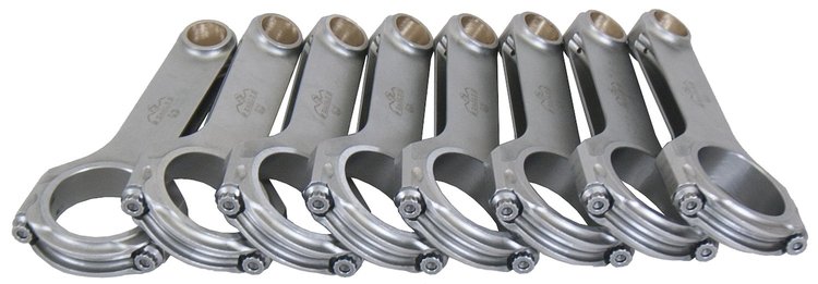 CRS6000B4D H-Beam 4th Generation Design (4D) 6 in. Forged Steel Connecting Rods for Chevy Small Block Engines [Set of 8]