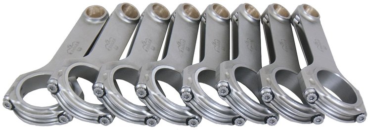 CRS6125O4D-1 H-Beam 4th Generation Design (4D) 6.125 in. Forged Steel Connecting Rods for GM Gen III LS Engines [Set of 8]