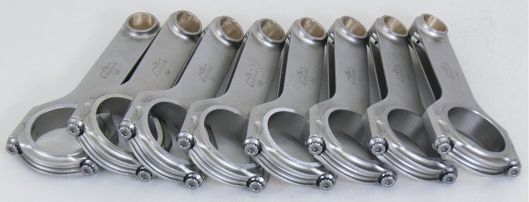 CRS63854D H-Beam 4th Generation Design (4D) 6.385 in. Forged Steel Connecting Rods for Chevy Big Block Engines [Set of 8]