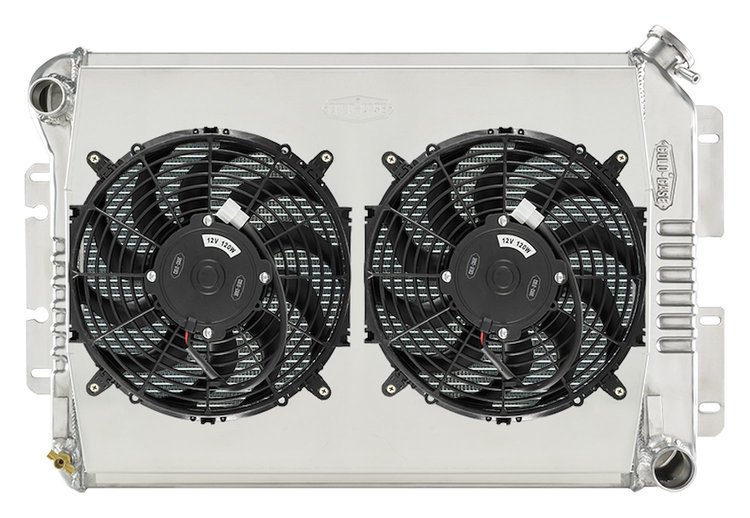 Aluminum Performance Radiator with Fan and Shroud Kit 1967-1969 GM F-Body Big Block Engine, Manual Transmission