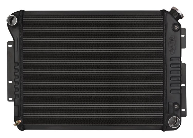 CHC549AB Black Night Rider Series Aluminum Performance Radiator for 1967-1969 Chevy Camaro w/Small Block, Auto Trans