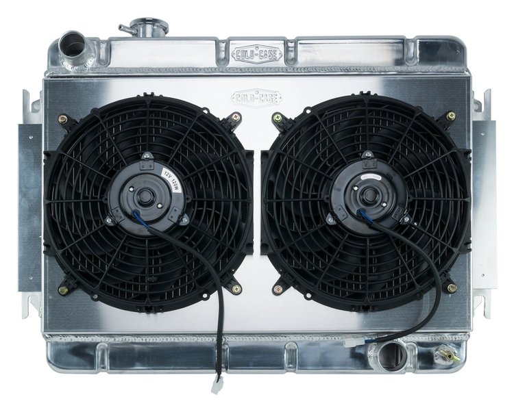 CHE542K Aluminum Performance Radiator with Dual 12 in. Fan Kit for 1966-1967 Chevy Chevelle & El Camino