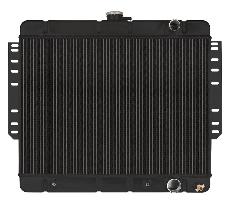 CHI565AB Black Night Rider Series Aluminum Radiator for 1961-1965 Chevy Impala, Auto Trans