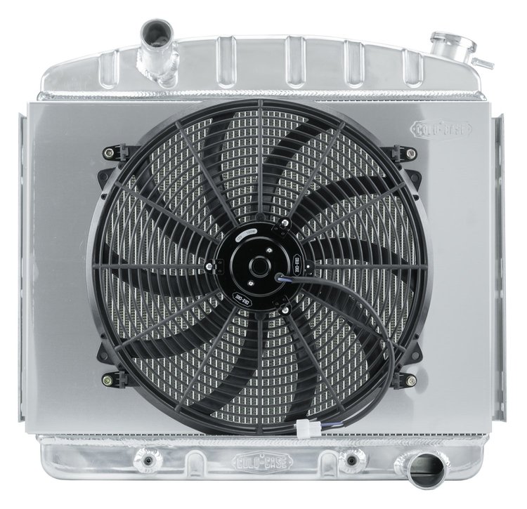 Aluminum Performance Radiator with Fan 1957 Full Size Chevy