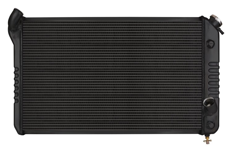 CHV716AB Black Night Rider Series Aluminum Radiator for 1973-1976 Chevy Corvette