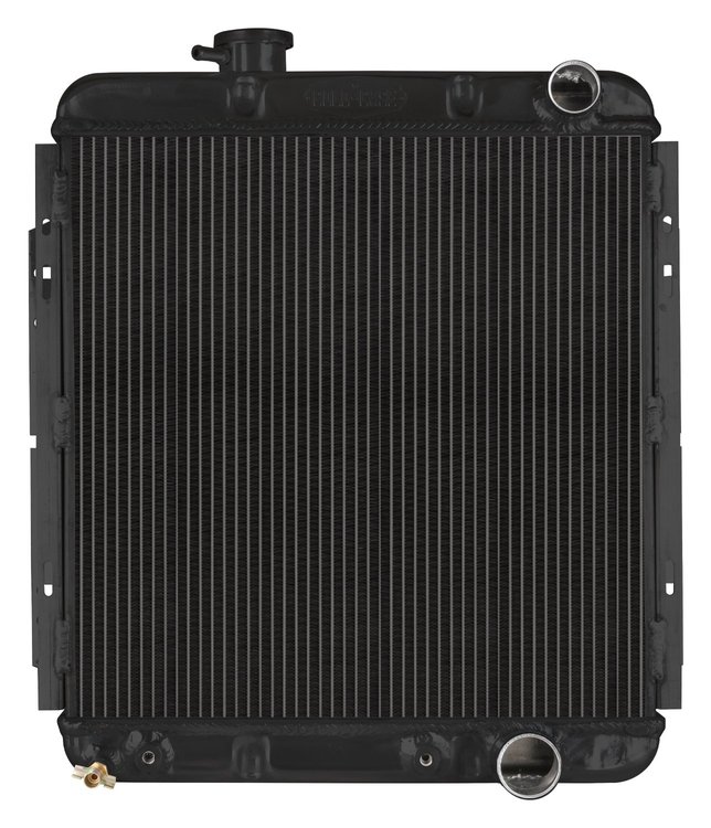 FOM564AB Black Night Rider Series Aluminum Performance Radiator for 1965-1966 Ford Mustang 289, Auto Trans