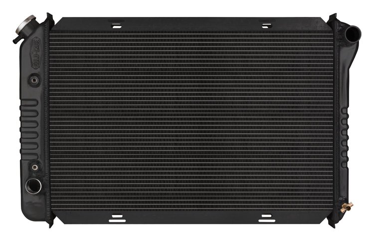 FOM578AB Black Night Rider Series Aluminum Radiator for 1971-1973 Ford Mustang, Auto Trans