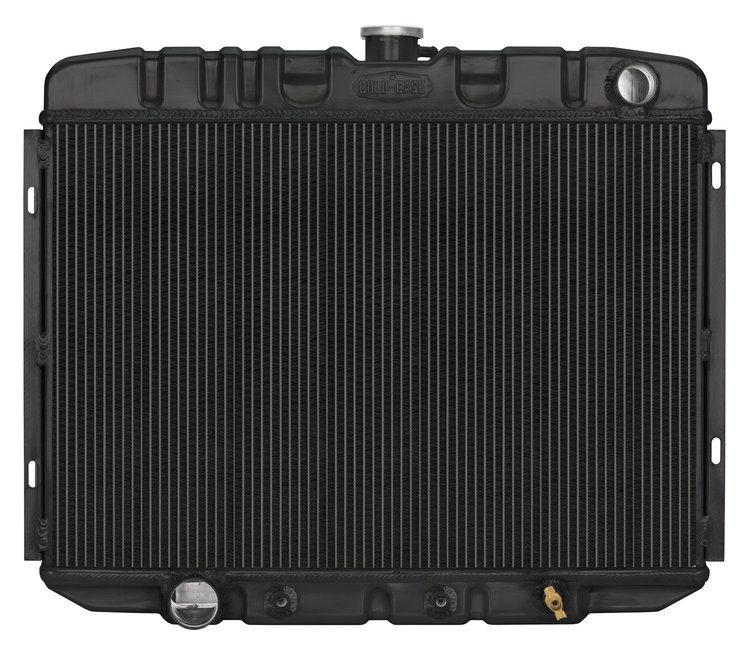FOM588AB Black Night Rider Series Aluminum Performance Radiator for 1967-1970 Ford Mustang w/Big Block, Auto Trans