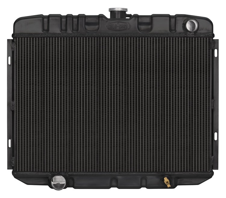 FOM588B Black Night Rider Series Aluminum Performance Radiator for 1967-1970 Ford Mustang w/Big Block, Manual
