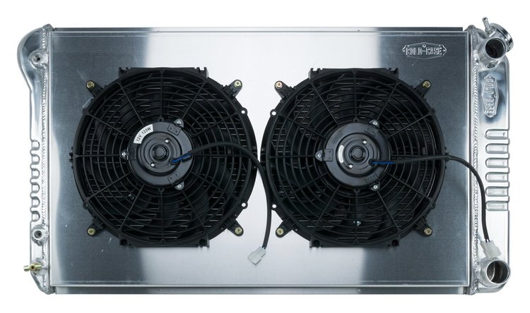 GMA546AK Aluminum Performance Radiator with Dual 12 in. Fans for 1968-1977 GM A-Body LS Swap