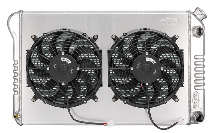 GMG544-5K Aluminum Performance Radiator with Dual 12 in. Fans for 1978-1988 GM G-Body LS Swap