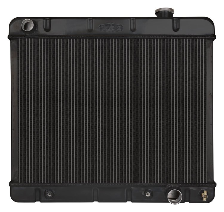 GMT555AB Black Night Rider Series Aluminum Radiator for 1963-1966 Chevy/GMC Pickup, Auto Trans