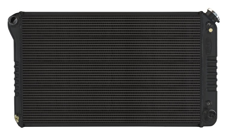 GMT558AB Black Night Rider Series Aluminum Radiator for 1967-1976 Chevy/GMC Pickup, Auto Trans